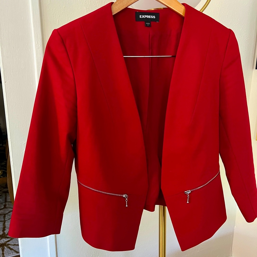 Express Women’s Blazer, Size 8, Red